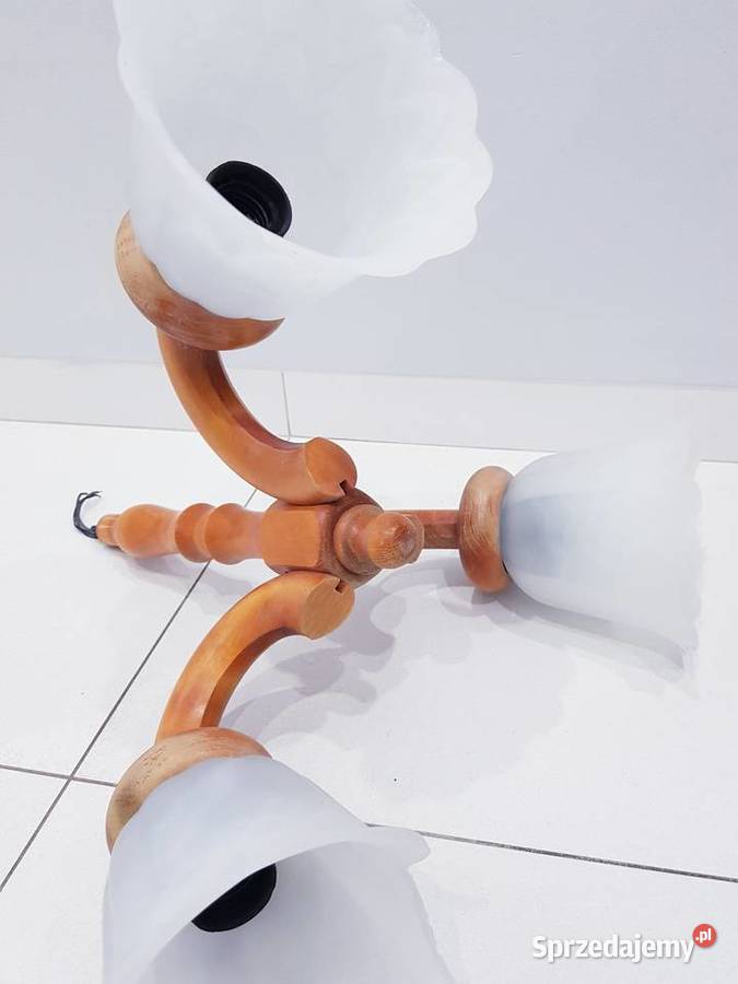 Stary drewniany żyrandol JZaranek z defektem śląskie