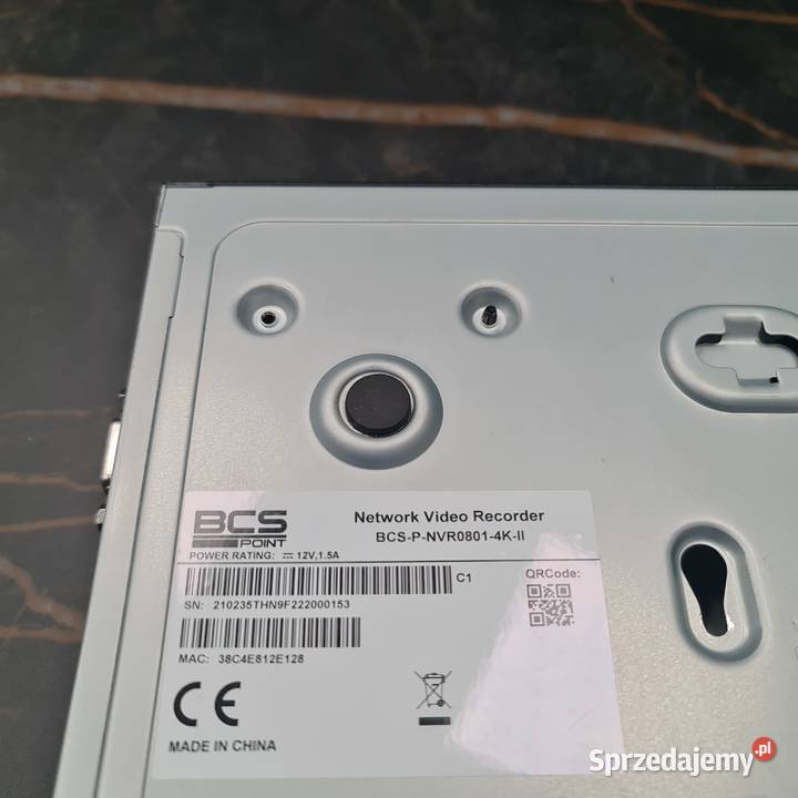 Rejestrator IP NVR BCSPNVR08014KII 8 kanałów 4K Rzeszów