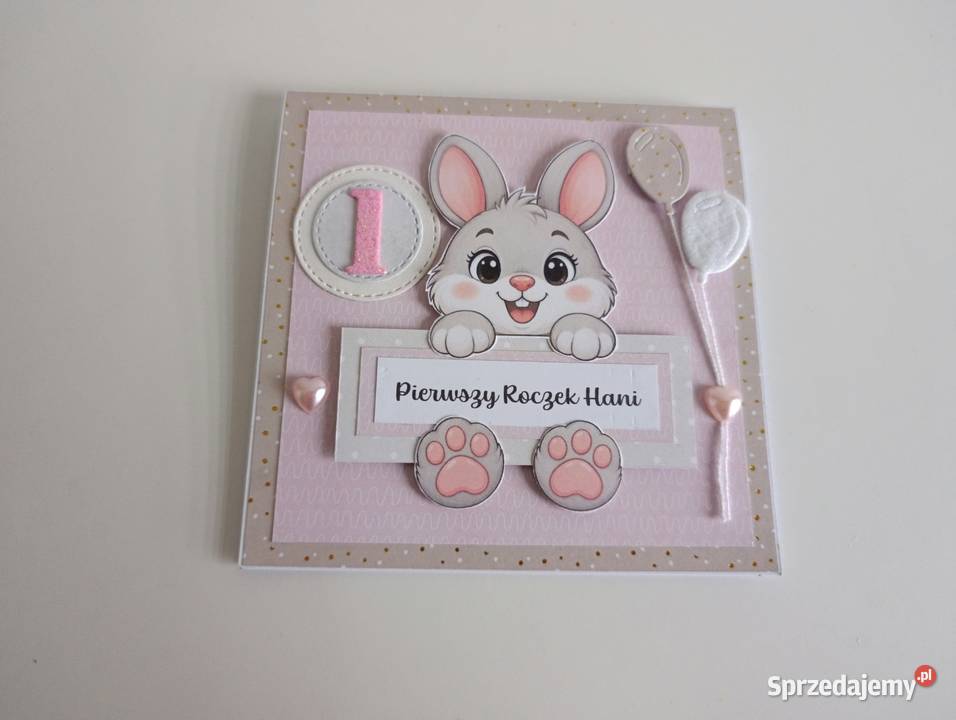 Personalizowana kartka urodzinowa roczek ręcznie Łódź