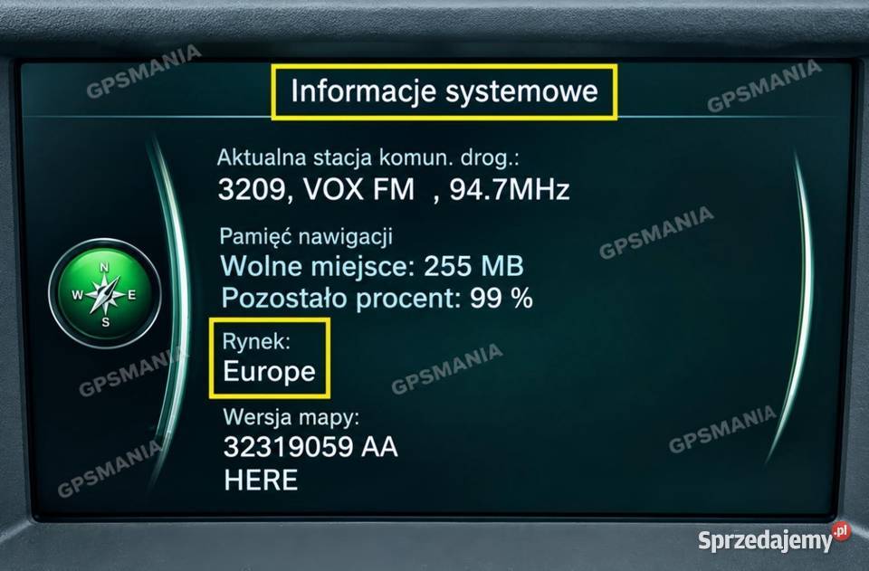 Mapa VOLVO 2026 Sensus S60 S80 V40 V60 V70 XC60 Aleksandrów Łódzki