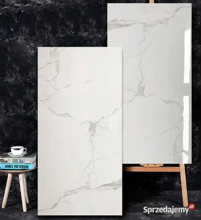 GRES POLEROWANY 120x60 BIAŁY MARMUR gatunek 1 Dom i Ogród Łask
