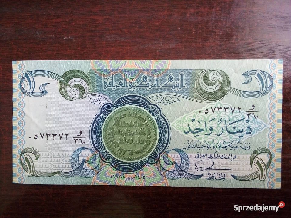Banknot 1 dinar Irak Numizmatyka Płońsk