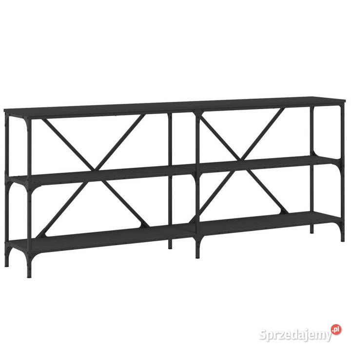 Stolik konsolowy czarny 180x30x75 materiał Warszawa