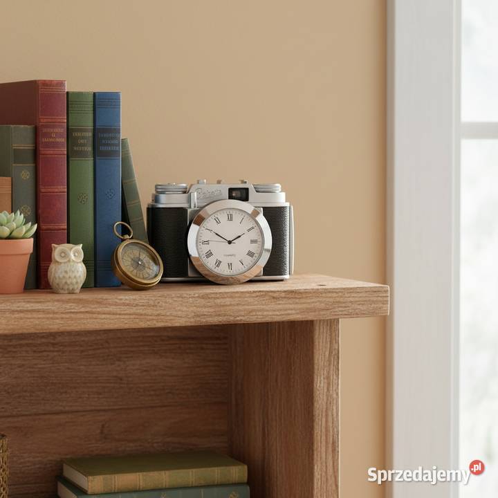 Zegar retro aparat fotograficzny na statywie Siemianowice Śląskie
