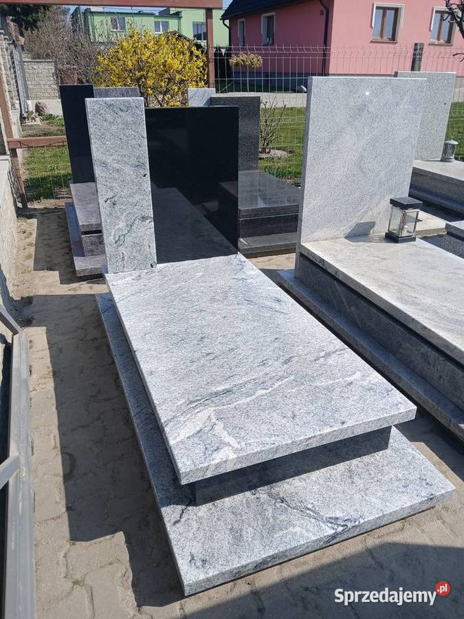Nagrobek Viscount white plus Szwed 190 x 90 Strzegom