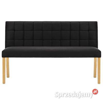 vidaXL Ławka 140 czarna tapicerowana