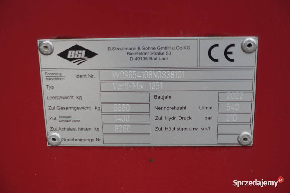 Strautamann VertiMix 1651 paszowózwóz paszowy sprzedam