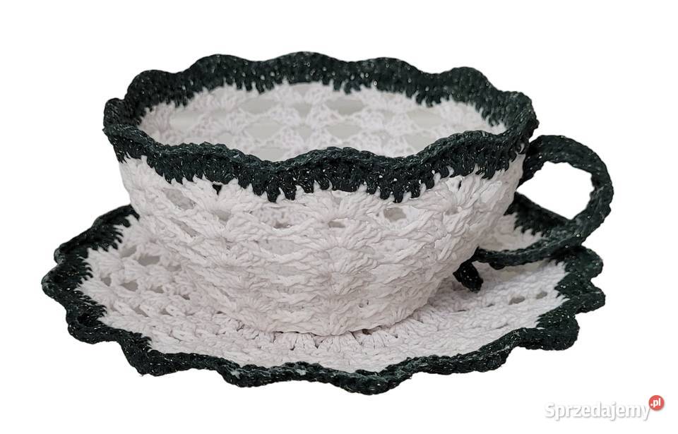 Filiżanka na słodycze ręcznie wykonana Filiżanki i spodki małopolskie Krzywaczka