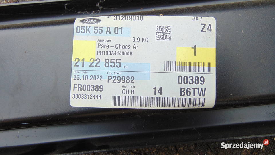Belka zderzaka tył Ford Fiesta VII 17 podlaskie Białystok sprzedam