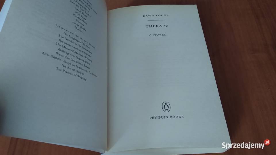 Therapy a novel David Lodge A Penguin Book Gdańsk