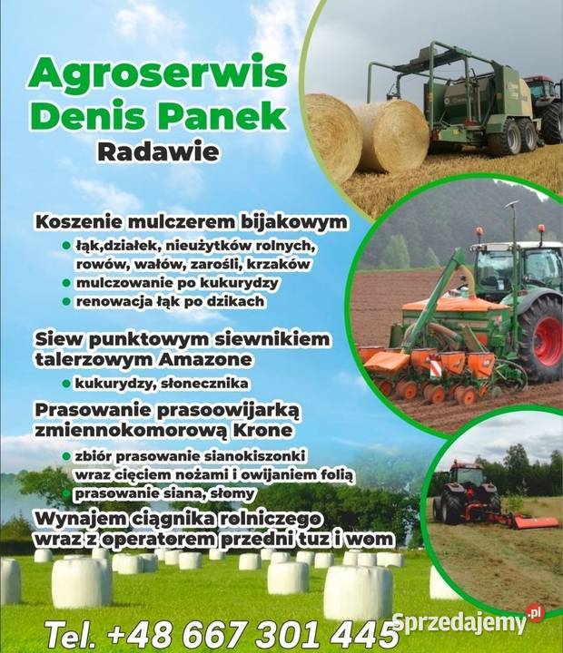 Usługi rolnicze siew kukurydzy mulczowanie Pozostałe Strzelce Opolskie