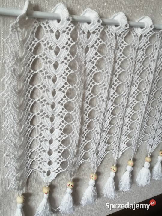 Ręcznie wykonana szydełkiem zazdrostka firanka śląskie Katowice