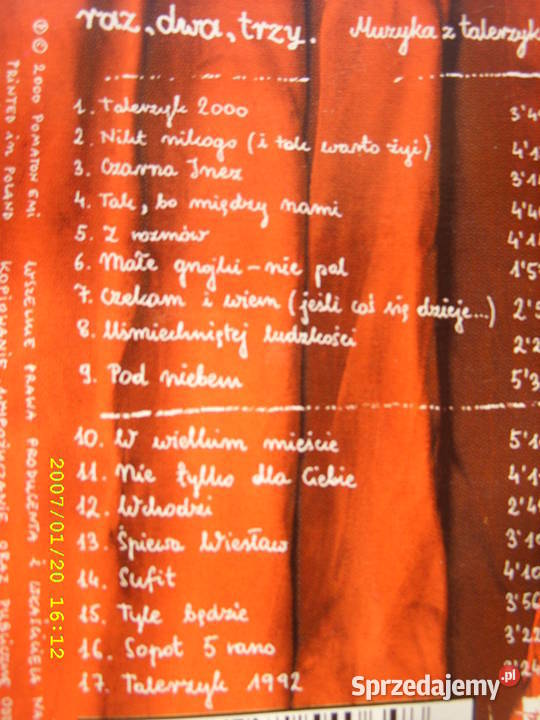 Rock kaseta RAZ DWA TRZY 3 KASETY Wołów