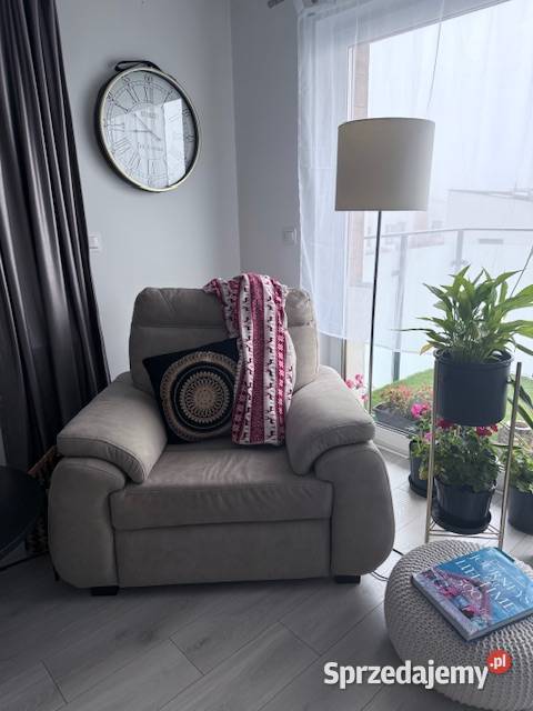 Fotel relaksacyjny szary stan idealny wart 4000 Fotele Palędzie