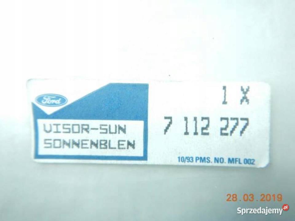 SŁONECZNIK DASZEK PRAWY FORD 7112277