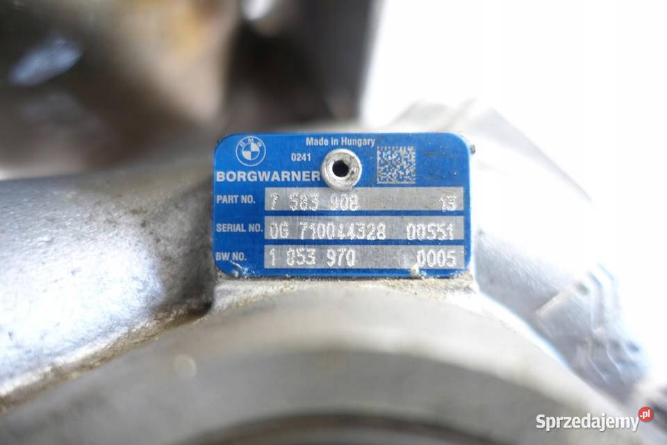 TURBOSPRĘŻARKA BMW F10 535 30 i turbo 1853970 Chełm