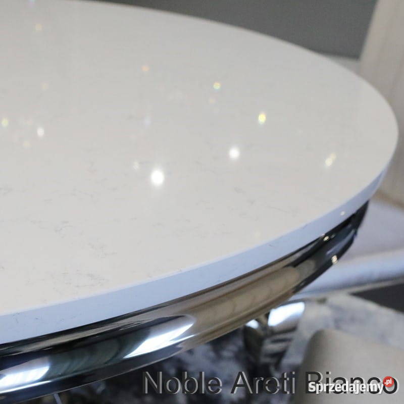 Ława glamour Ludwik 110 Srebrny Stolik Do salonu 70cm Warszawa