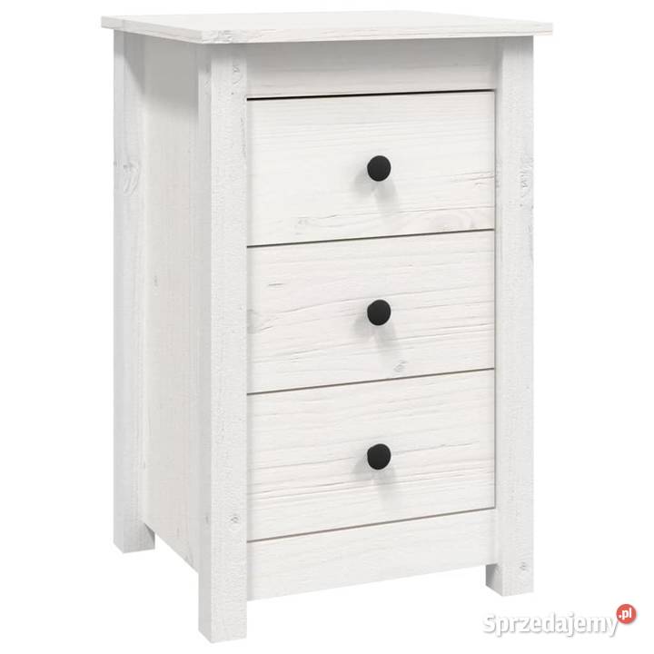vidaXL Szafka nocna biały 40x35x615 lite drewno mazowieckie Warszawa