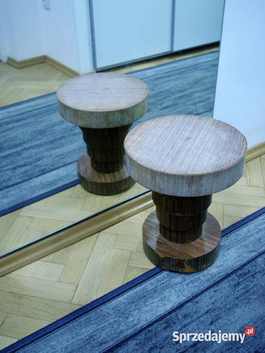 Taboret stojak podstawka drewno okleina plastry