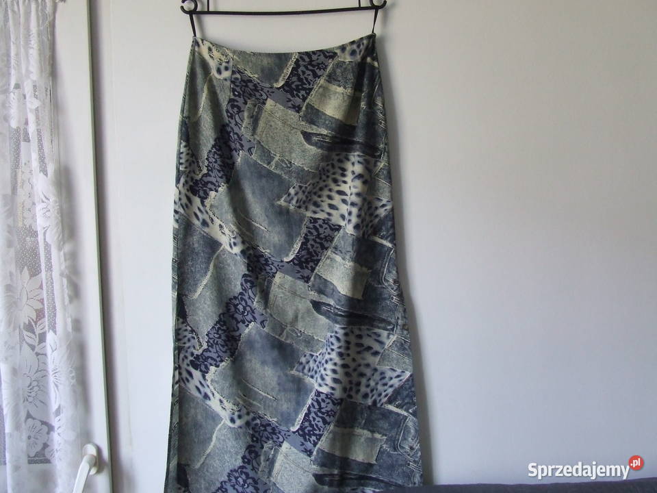 Siwa spódnica maxi R 40 dolnośląskie