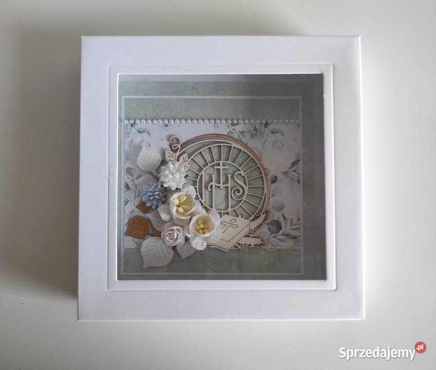 Kartka ręcznie robiona na Pierwszą komunię Rękodzieło Łódź