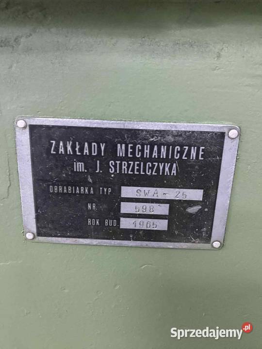 Szlifierka do wałków i otworów SWA 25 x 800 sprzedam