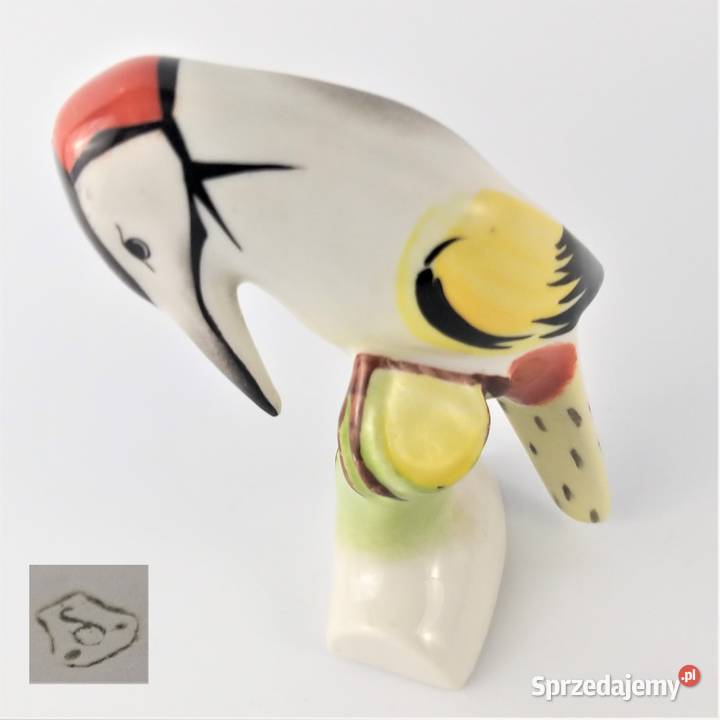 dzięcioł ala Picasso sygnowany Drasche Węgry Warszawa