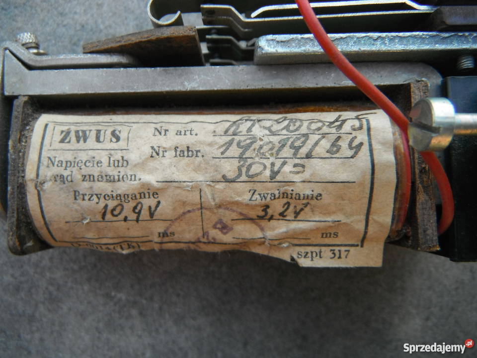 Przekaźnik Zwus 60004 cewka 30V RI 20045 Chlewiska