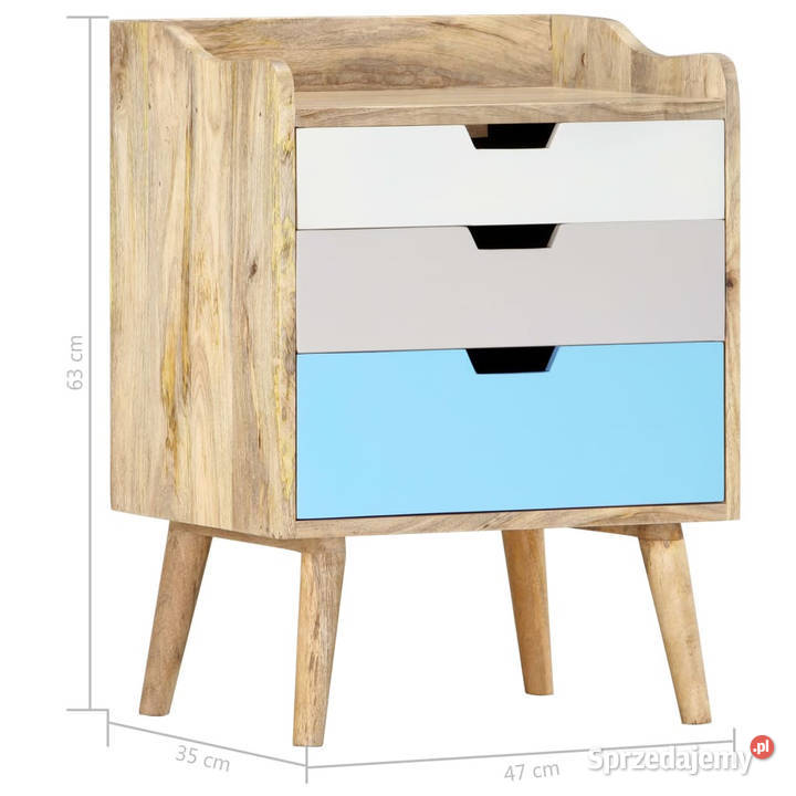 Szafka nocna 47 x 35 x 63 lite drewno mango