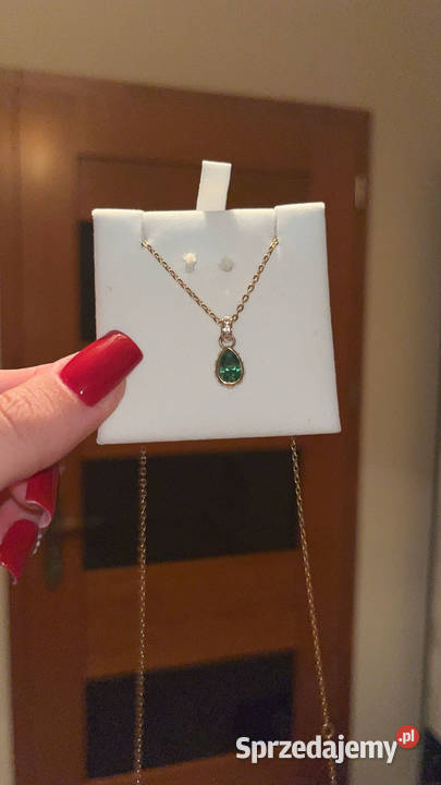 Naszyjnik Swarovski chroma pendant pear cut pozłacane Nowy Sącz