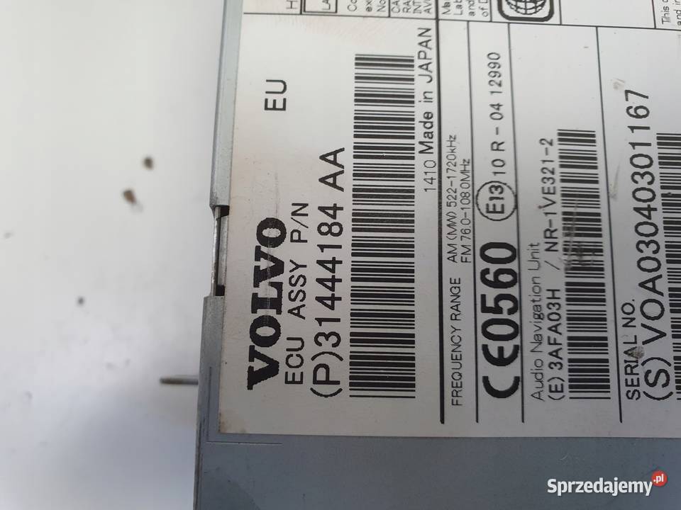 Volvo VOLVO V60 I S60 II XC60 I CZYTNIK Części samochodowe