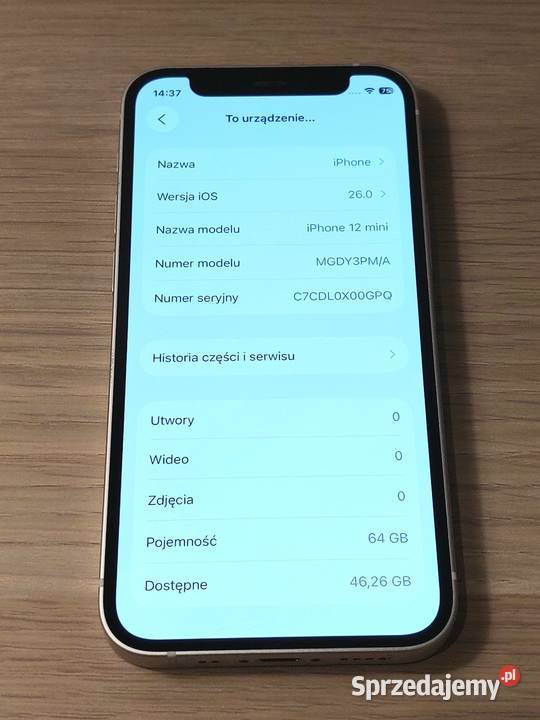 iPhone 12 mini 64GB 75 biały Warszawa sprzedam