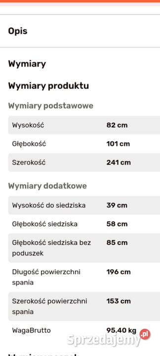 Kanapa z funkcja spania
