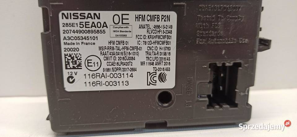 NISSAN MICRA K14 MODUŁ KEYLESS 285E15EA0A osobowe Komputery