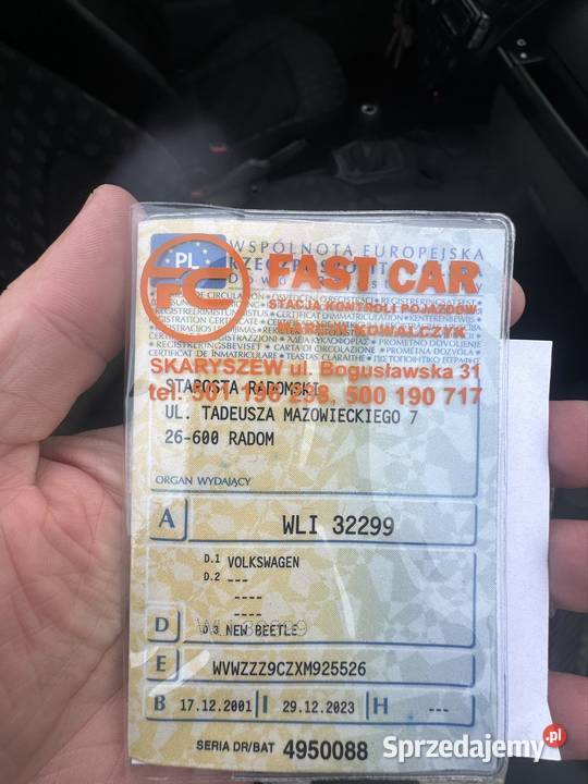 vw beetle 20 b gaz zarejestrowany 2000cm3 Samochody osobowe Grzmucin