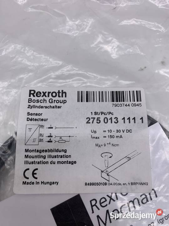 Rexroth 2750131111 Czujnik zbliżeniowy Warszawa