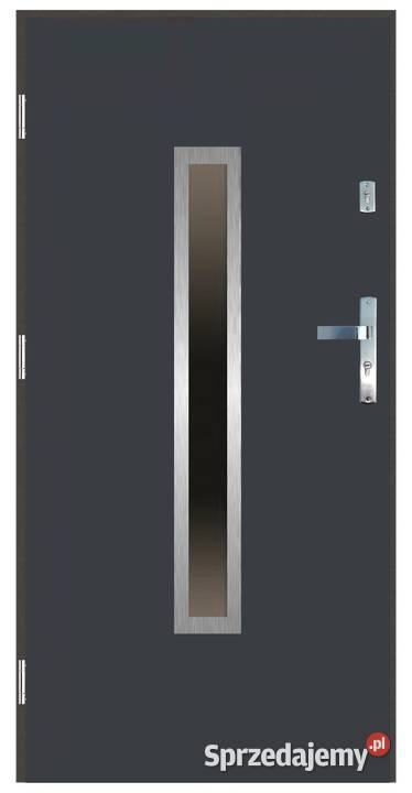Drzwi wejściowe do domu GI07 INOX Antracyt 90 Ciemniewo sprzedam