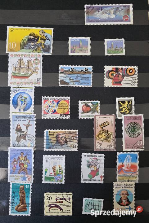 Kolekcja znaczków dwa klasery Olimpiada 84