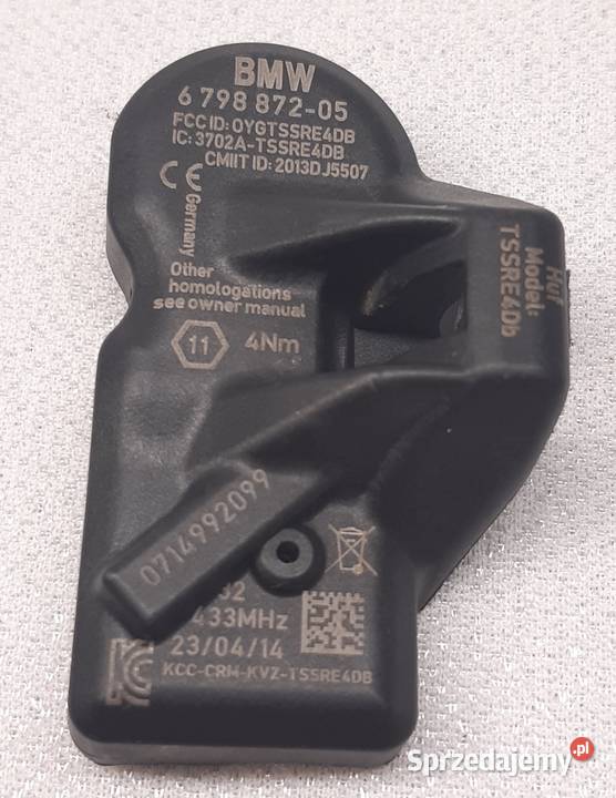 CZUJNIK CIŚNIENIA KOŁA TPMS BMW F10 F12 F20 F30 Układ elektryczny Mielęcin