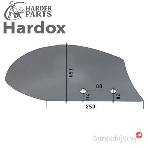 Odkładnia przedpłużka HARDOX 066880P do pługa Suwałki