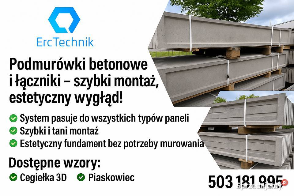 Podmurówka systemowa 25 Uchwyty Metalowe Kostrzyn nad Odrą