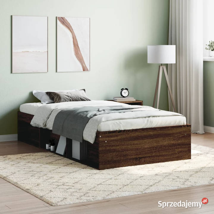 Rama łóżka brązowy dąb 90x200 WM3203830 Warszawa