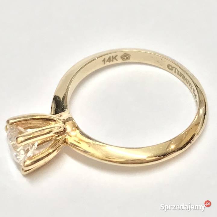 TIFFANYCo Pierścionek złoty 14K brylant 075ct złoto Warszawa