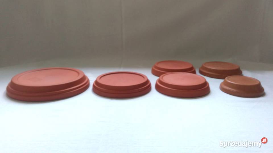 PODSTAWKI doniczek GLINA brązowa kpl6 NOWE Białystok