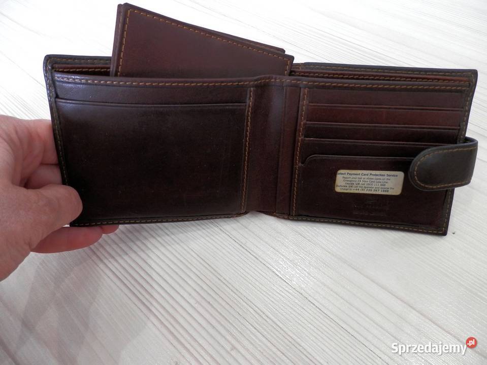 Portfel Męski Skórzany Marks Spencer na Prezent Dla mężczyzn Łomża