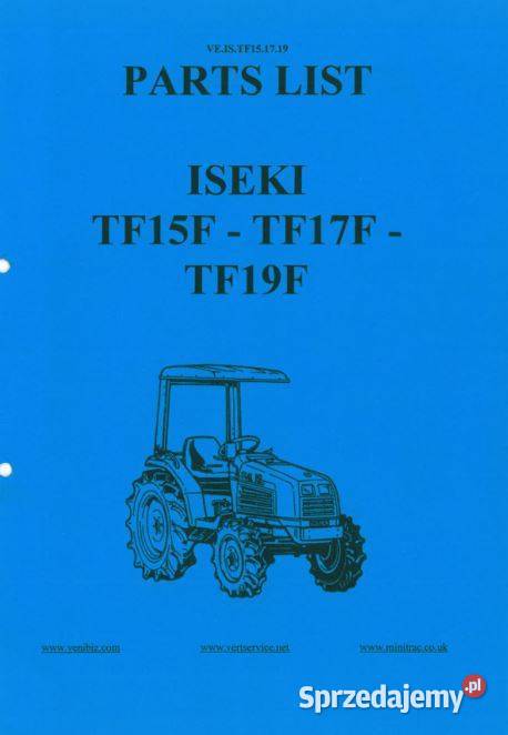 Iseki TF3F TF5F TF15F TF17F TF19F katalog części Kielce