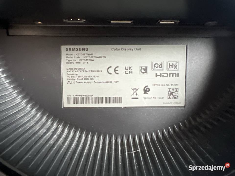 USZKODZONY Monitor Samsung Oddysey G5 27 sprzedam