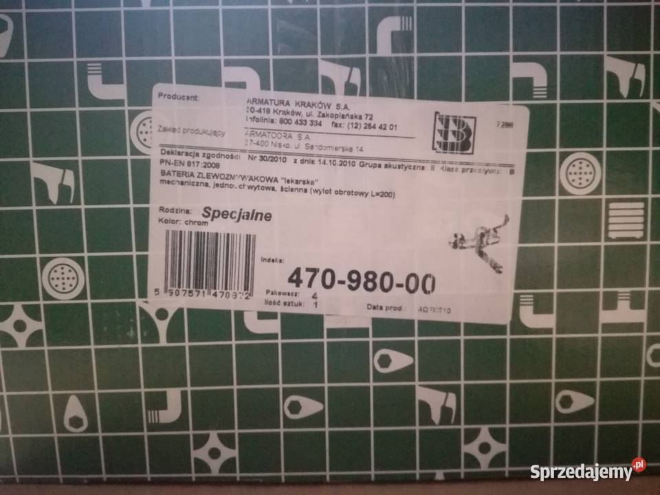Bateria Specjalna Zlewozmywakowa Ścienna mazowieckie Siedlce sprzedam
