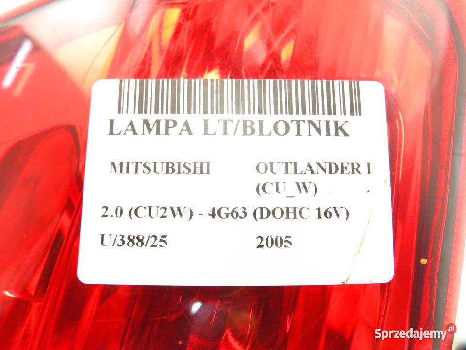 LAMPA LEWA TYLNA MITSUBISHI OUTLANDER I