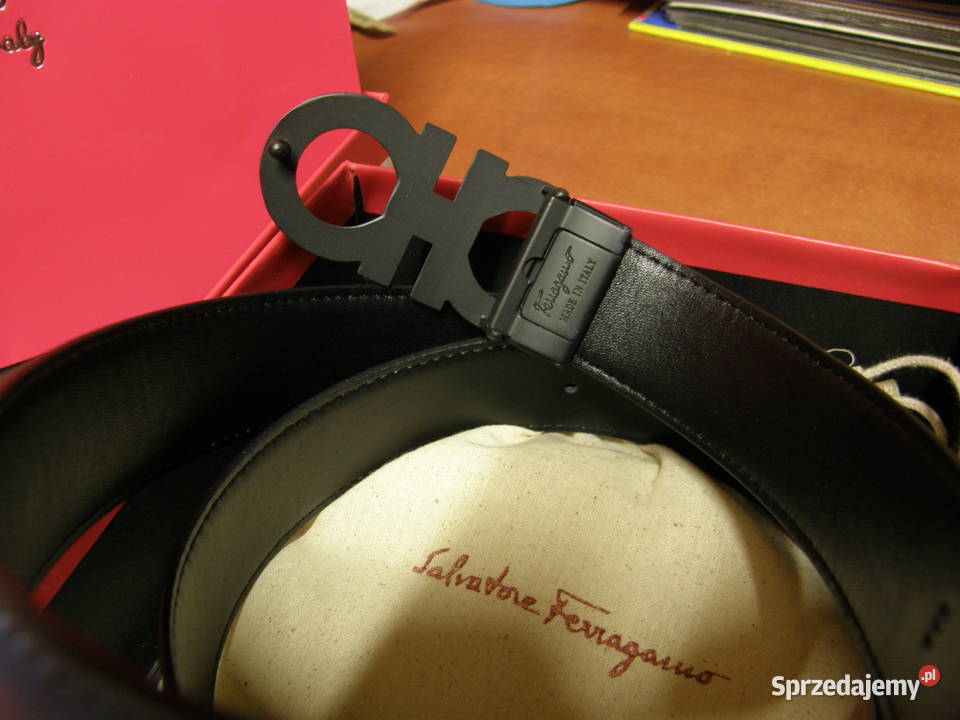 Salvatore Ferragamo pasek męski skurzany Biała Podlaska